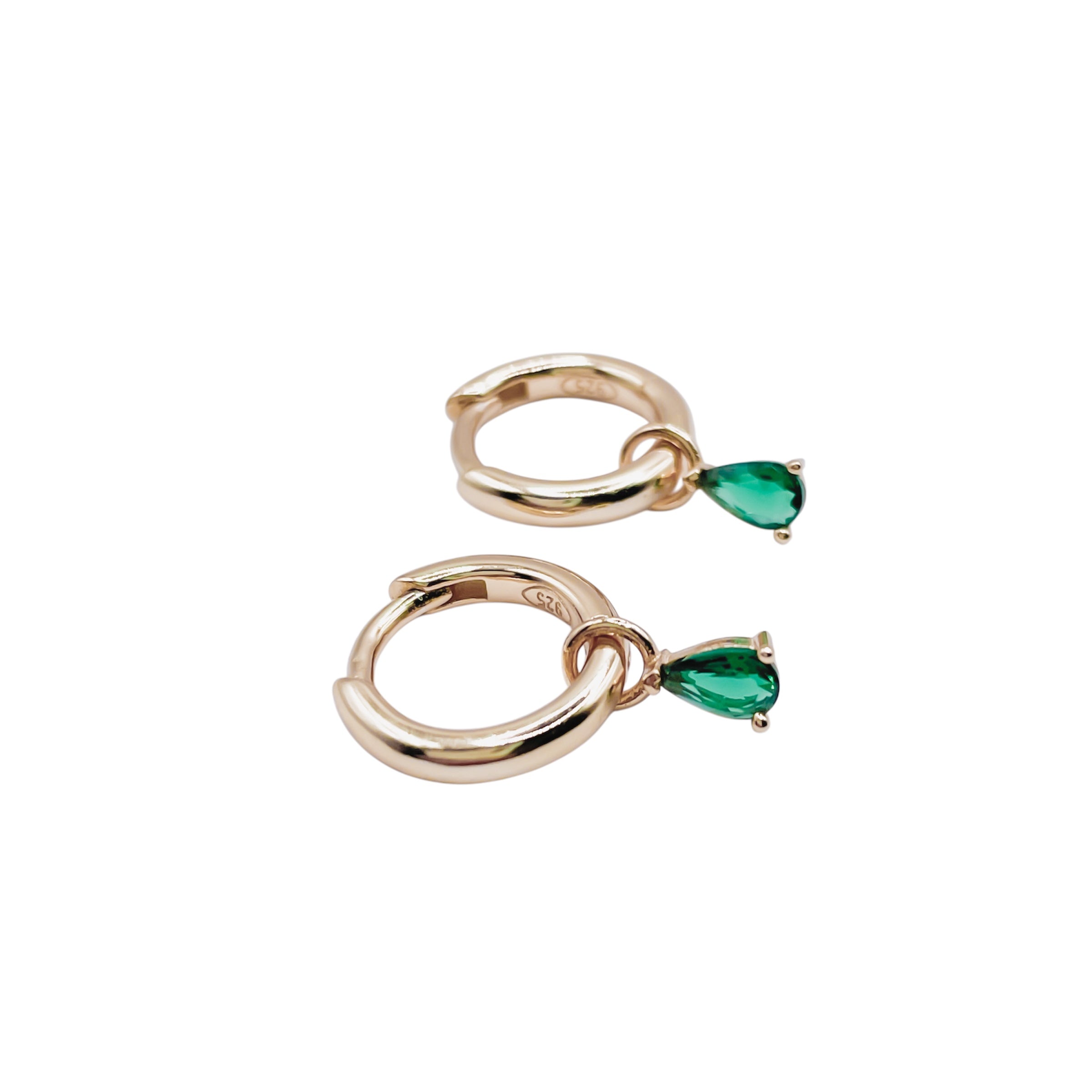 Aretes Bugambilia - plata con baño de oro