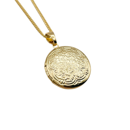 Collar Relicario - Redondo Floral