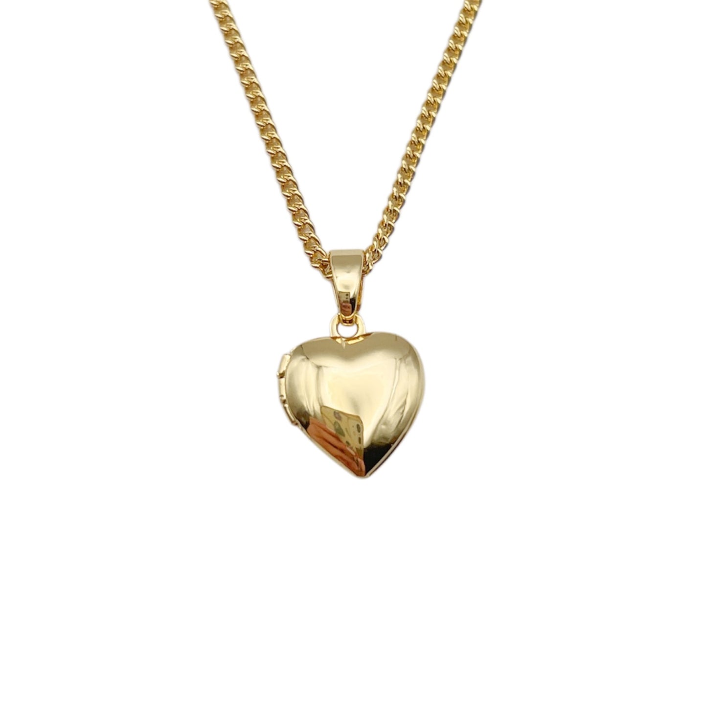 Collar Relicario - Corazón Liso Super Mini