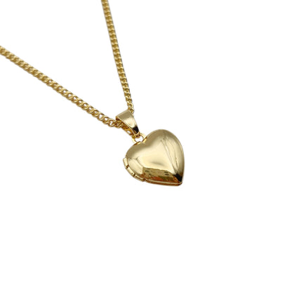 Collar Relicario - Corazón Liso Super Mini