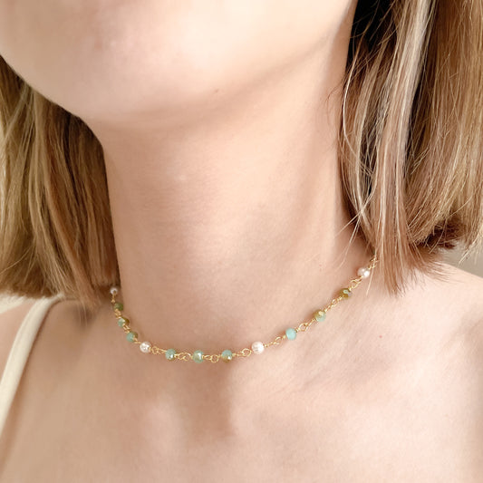 Choker Aqua Stones